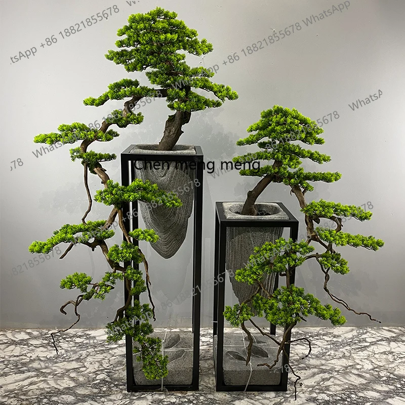 

Standalone Simulated Tree Pine Living Room Entrance Flower Stand Decorative Landscape