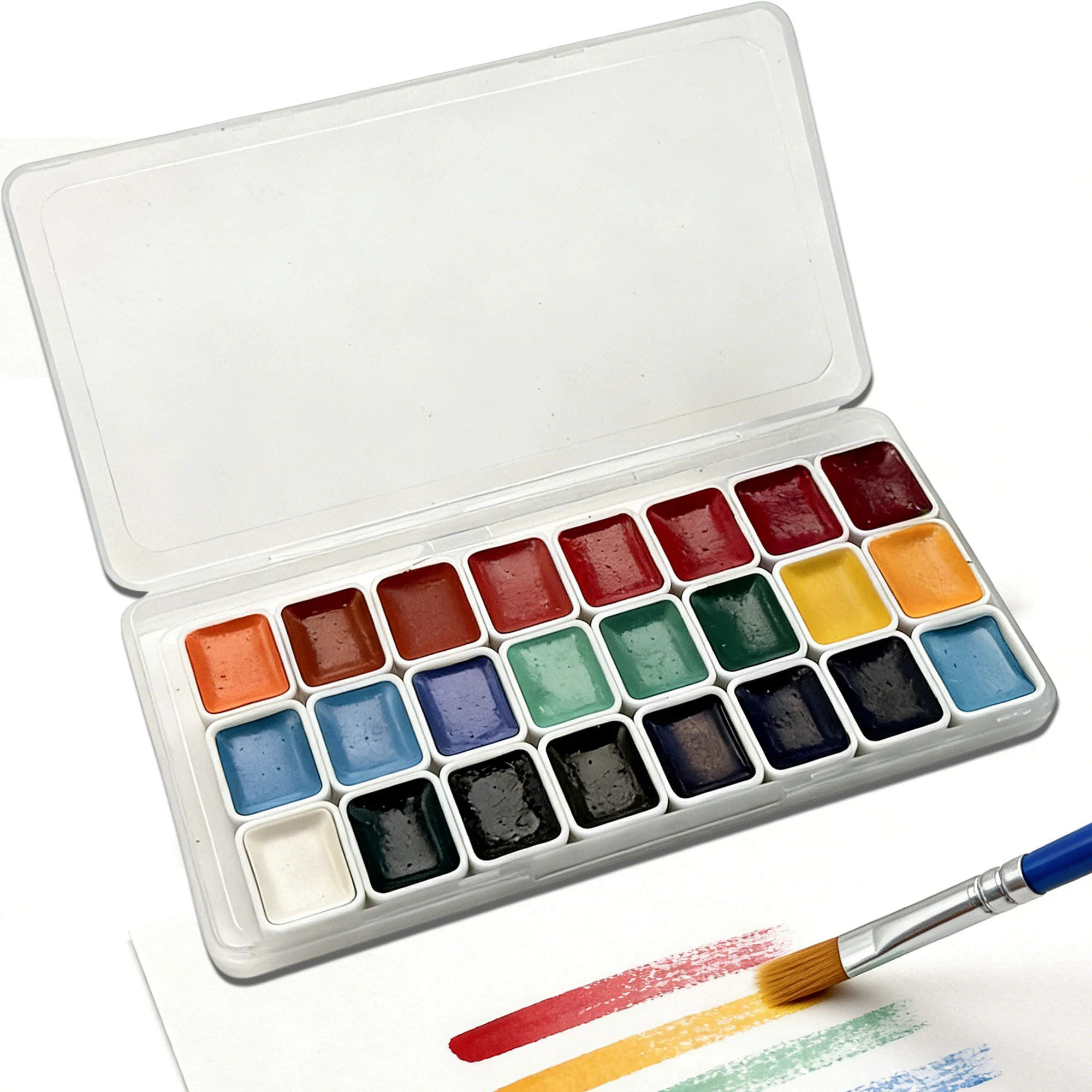 24 Colors Traditional Chinese Painting Pigment Kit for Nail 