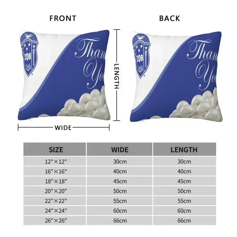 Zeta Phi Beta Sorority Pillow Cover Home Decorative Greek Letter 1920 Cushion Cover Throw Pillow for Car Double-sided Printing