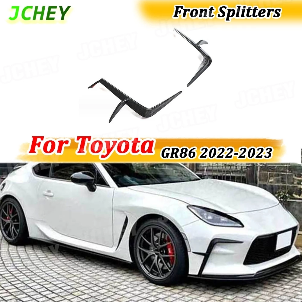 

JCHEY Carbon Fiber Car Front Bumper Fender for Toyota GR86 2022-2023 FRP Front Splitters Spoiler Accessorise Body Kits