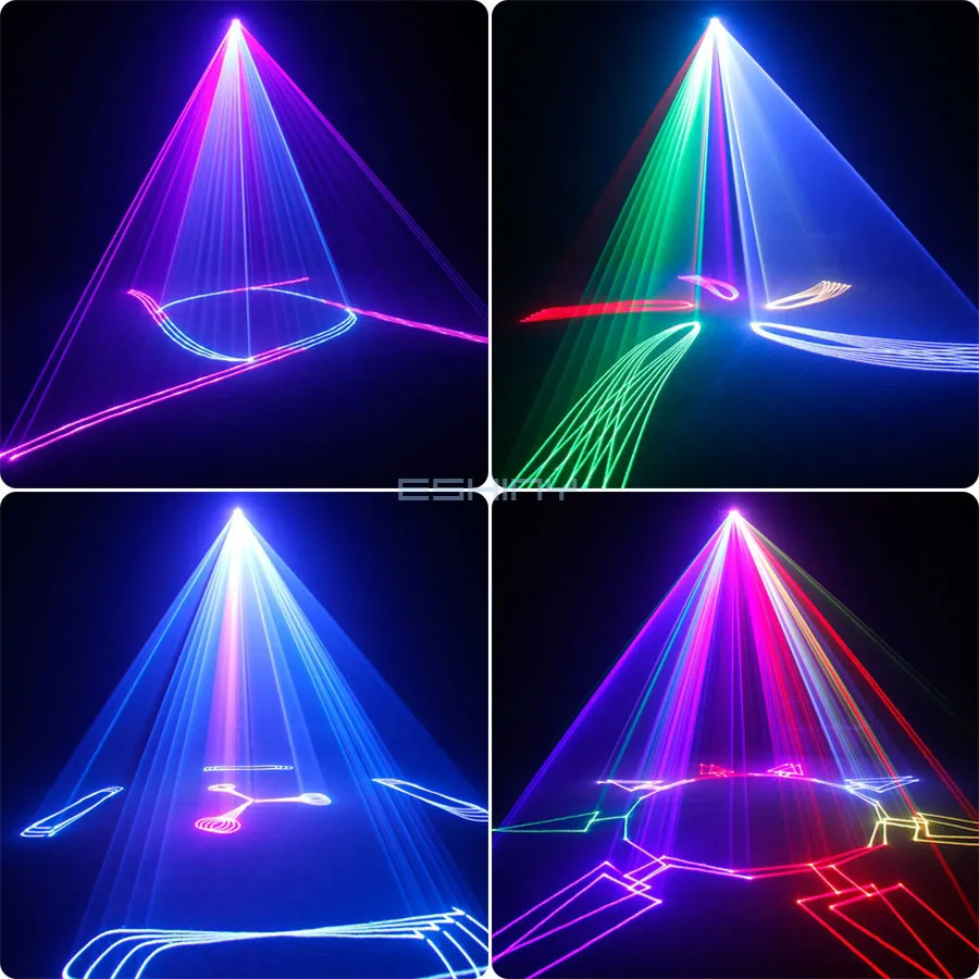 Android IOS APP 3W 2W 1W RGB Laser DJ Disco Light Animation Projector Beam Dance Bar Wedding Decoration Stage Effect Lamp G38N6