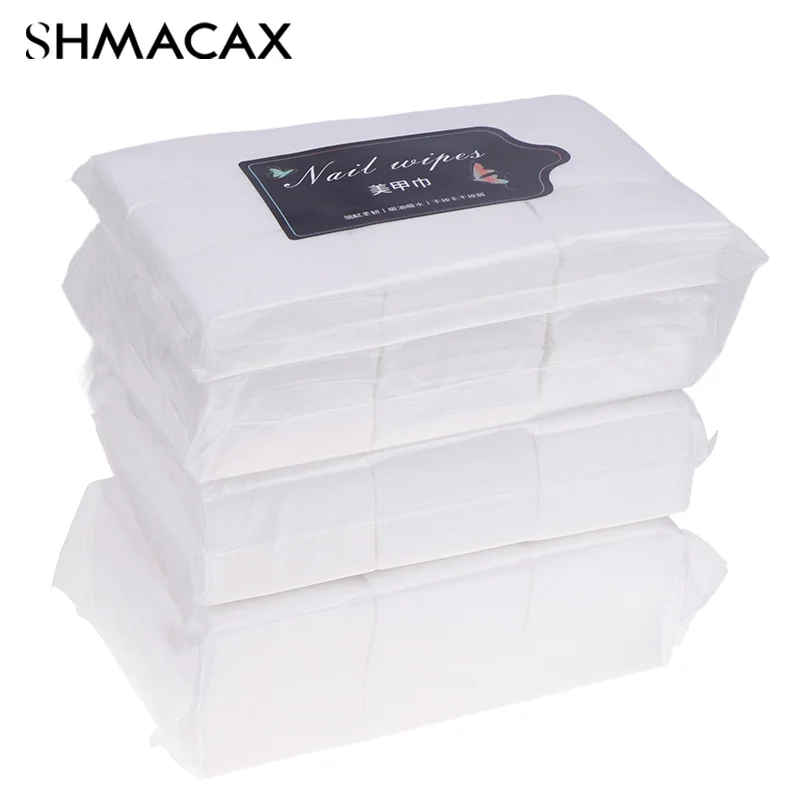 400/500/1000Pcs Profession Cotton Pads For Nail Wipe Lint-Free Nail CottonGel Polish Remover Nail Art Cleaning Tools