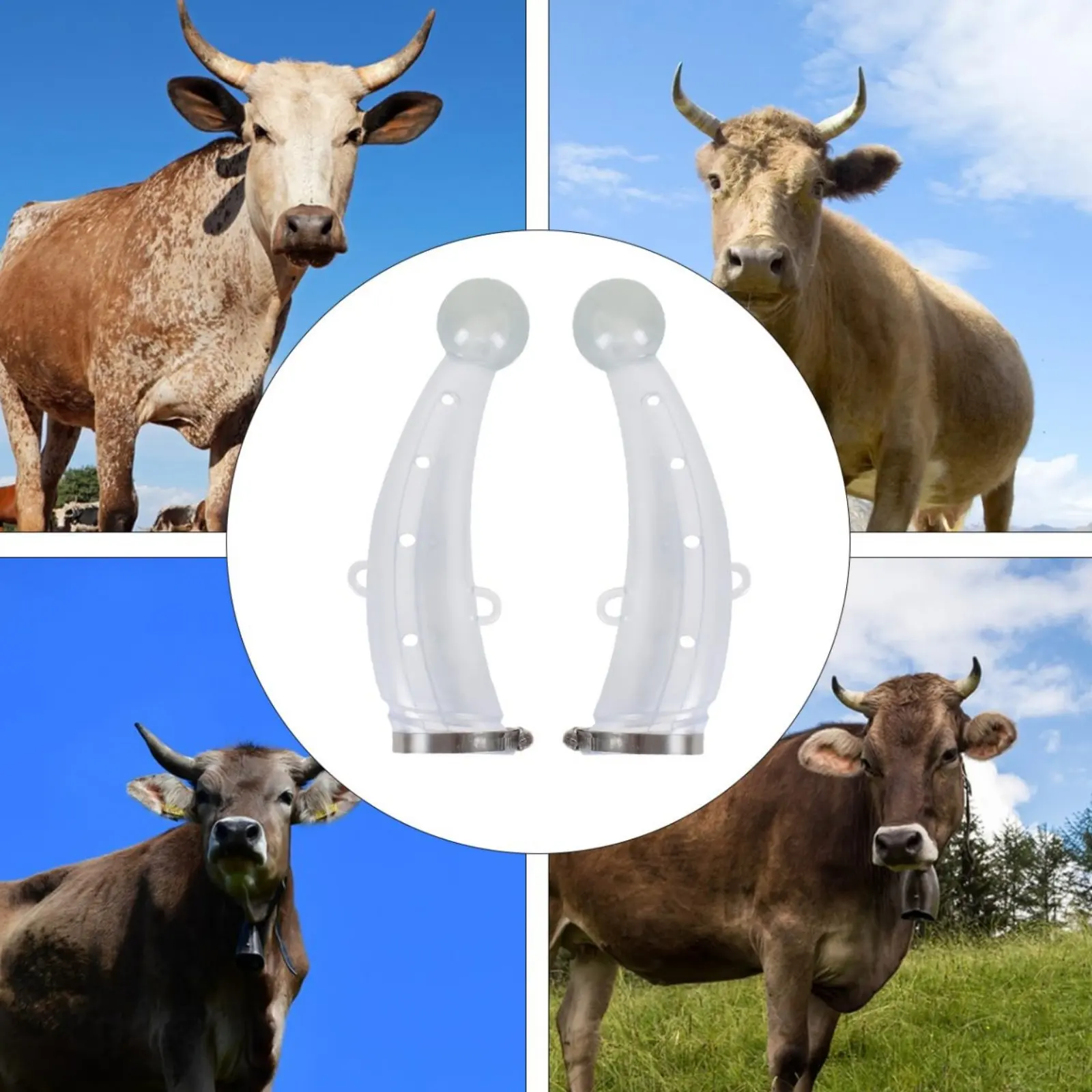 Silicone Cow Bovine Protrusion Cover Secure Clamp Cow Bovine Protrusion Cover Long-Lasting Comfortable for Farm, Ranch