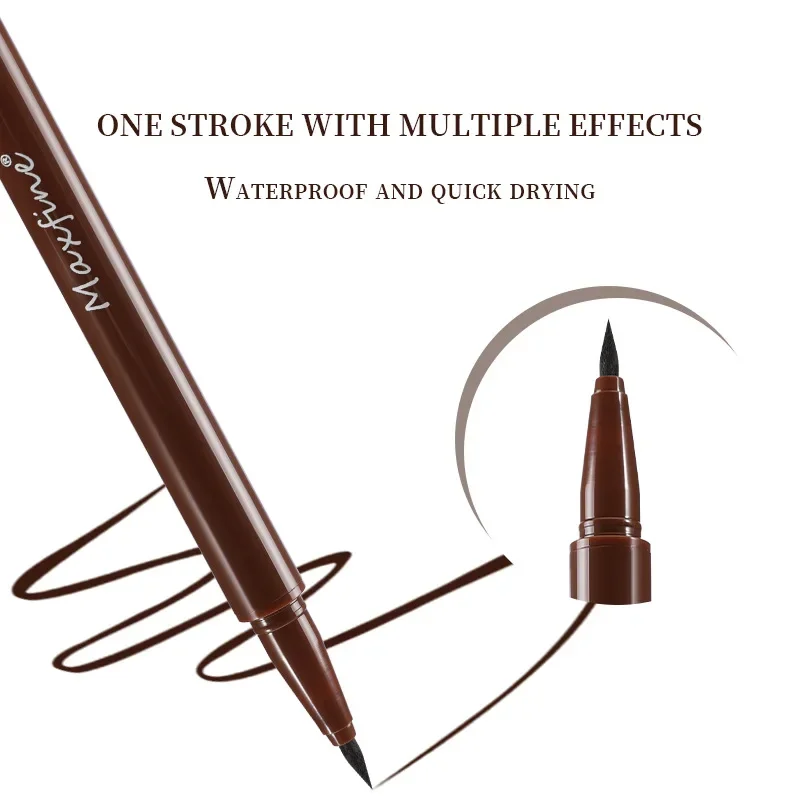 Maxfine Eyeliner liquido a 3 colori Texture liscia e sottile Impermeabile Asciugatura rapida Colorazione a lunga durata Cosmetici eyeliner popolari