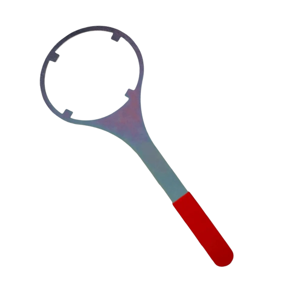 High Carbon Steel Water Filter Wrench Forged Construction 4.8 Inch Inner Diameter Metal Filter Wrench Silver