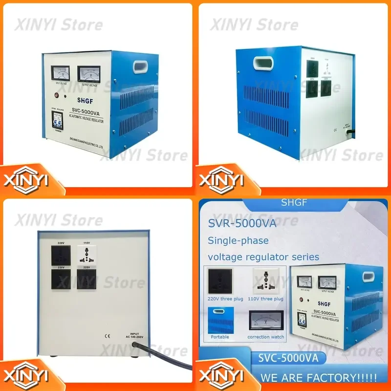 High Quality 220V Home Electrical SVR-2000VA 3000VA 5000VA Automatic Voltage Regulator Whole House AC Stabilizer for SVC Use