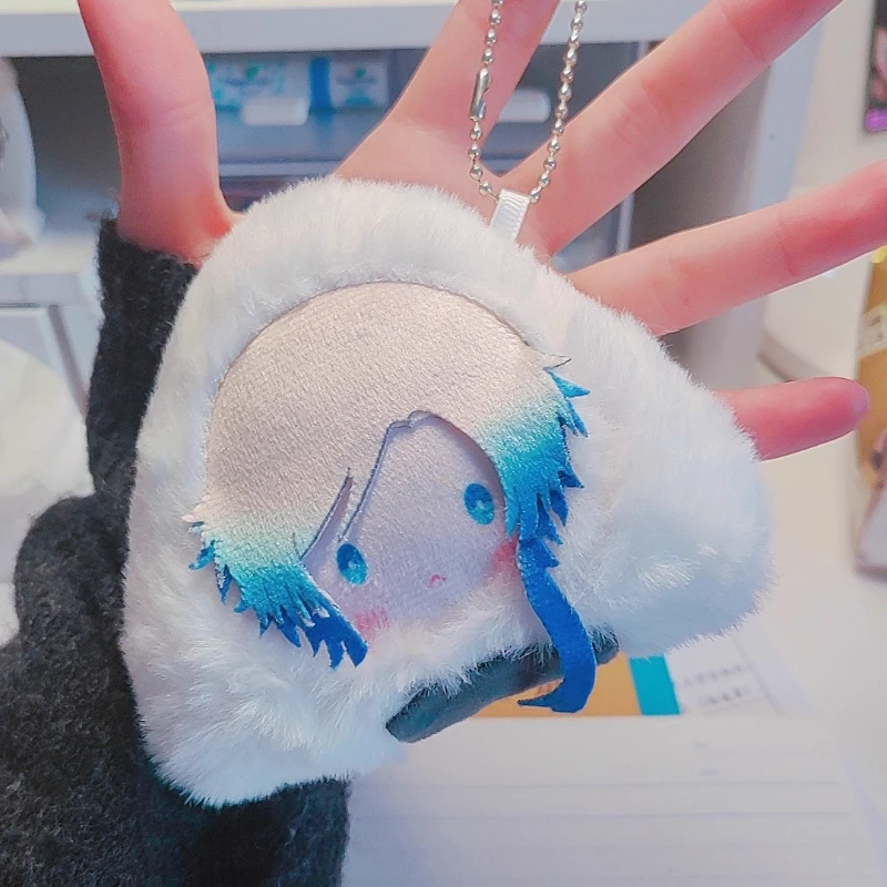 10cm Anime Blue L Kaiser Ness You Kawaii Cosplay Rice Ball Soft Cotton Doll Keychain Bag Pendants Plushies Toy Figures Fans Gift