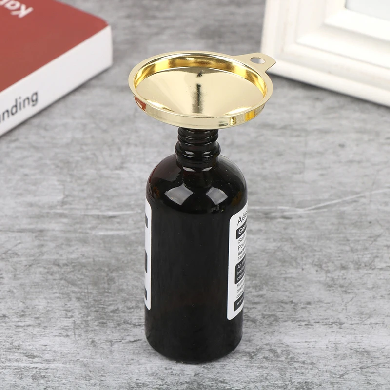 Functional Stainless Steel Gold Funnel Cone Oil Liquid Dispenser Kitchen Tools.
