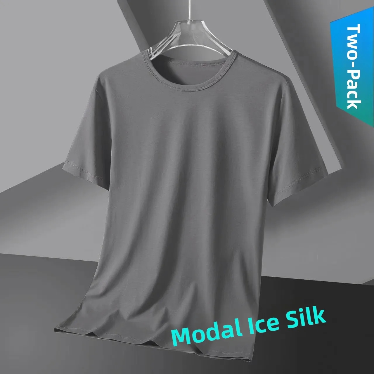 

Мужская футболка из модального хлопка из ледяного шелка ort Sve Thin Qui Dry, летняя цветная основа irt Youth Faion, дышащий топ