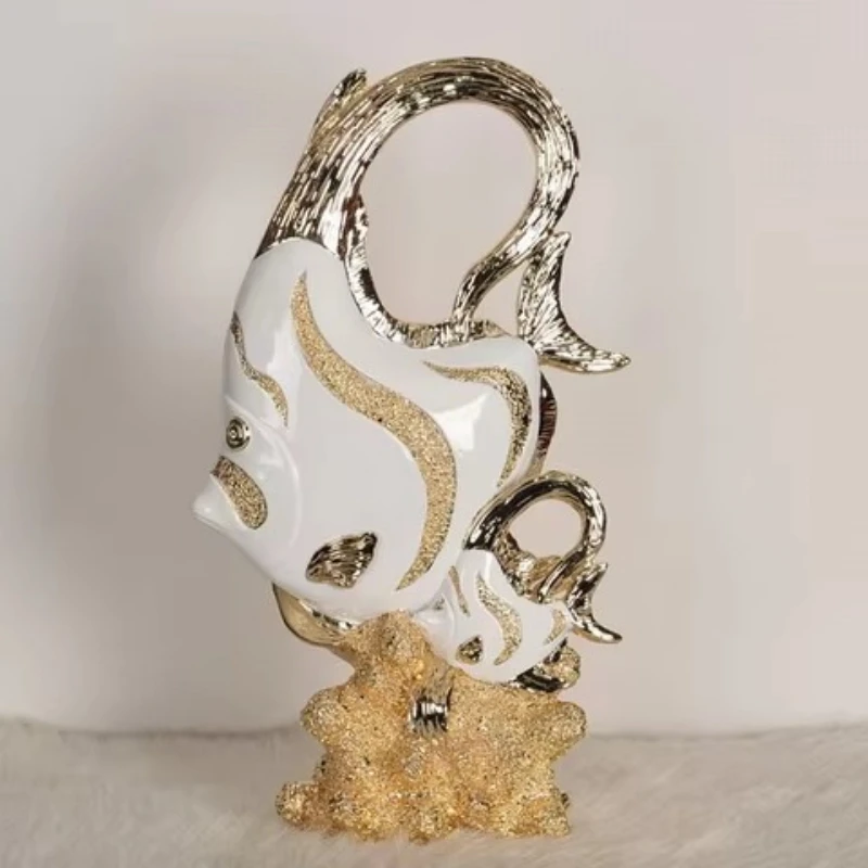 Home Decoration Tropical Fish Abstract Fish Statue Resin Sculpture