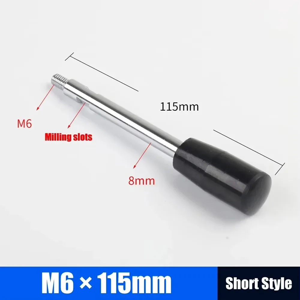 1Pcs Durable M6-M12 Handle Bar Bakelite Knob Long Grip Machine Work Rod General Carbon Steel Bar Bench Drill Accessories