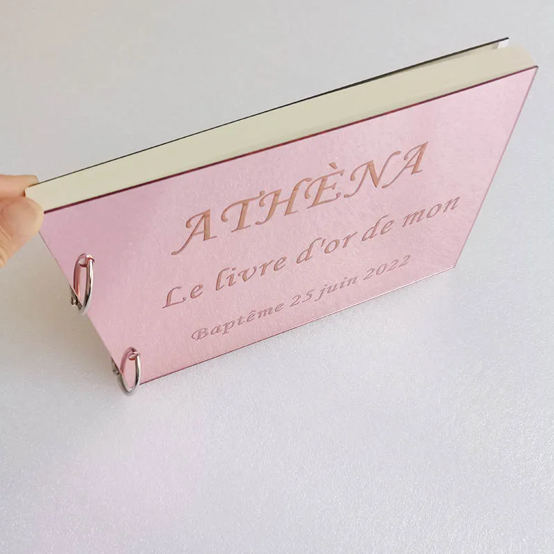 شخصية الزفاف مخصص توقيع دفتر الزوار الاكريليك مرآة غطاء كتاب الاستقبال حفلة خطوبة كتاب تذكاري #2