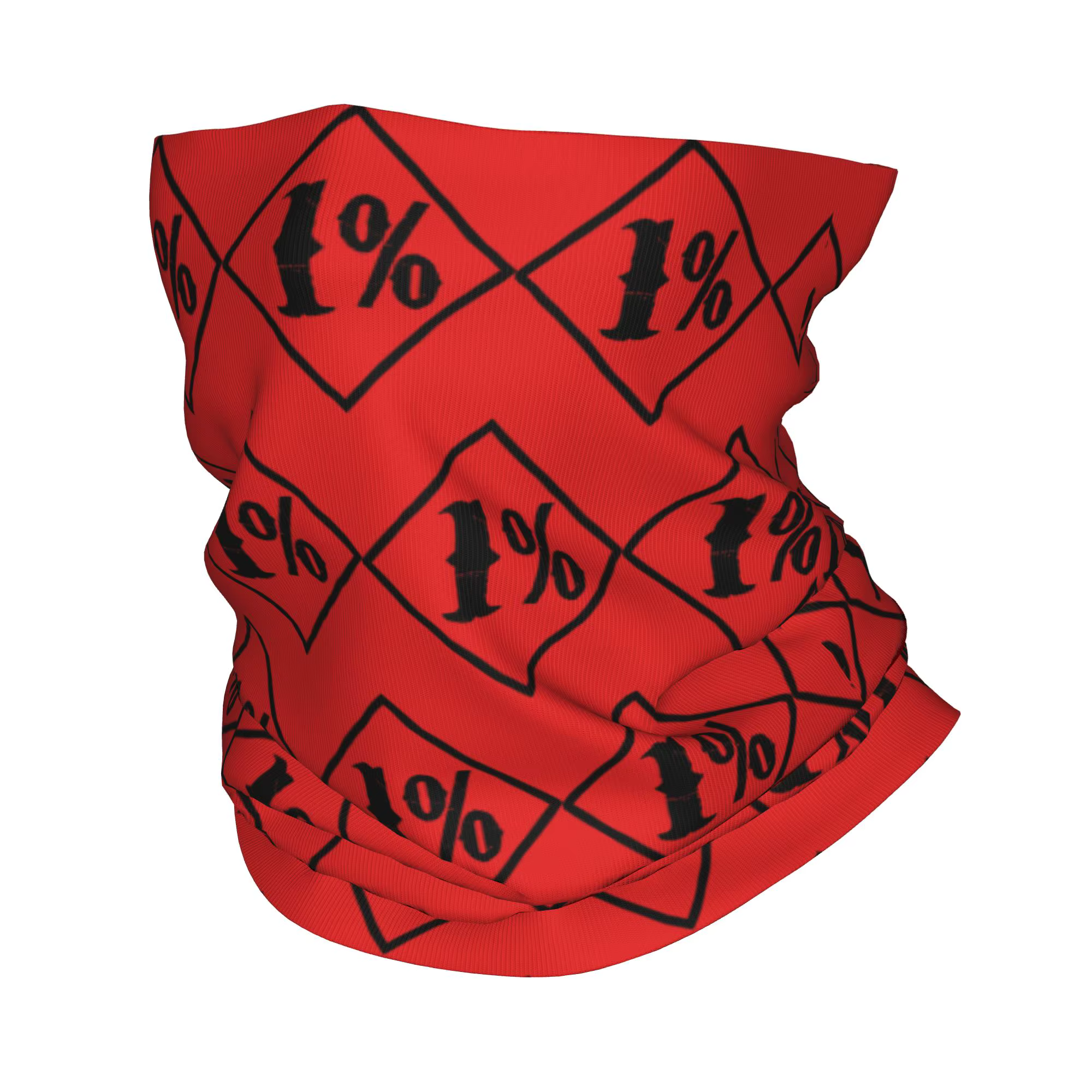 

One percenter 1% Bandana Neck Gaiter Printed Motorcycle Club Biker Mask Scarf Multifunctional Headband Unisex Adult Breathable