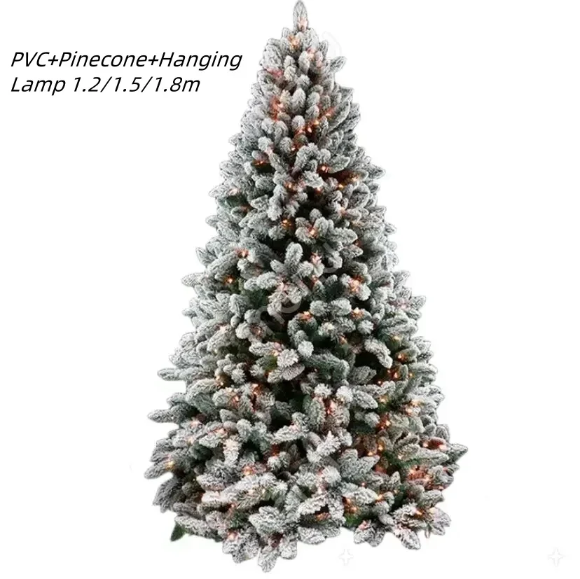 

Artificial Christmas Tree PVC Cedar Nut with LED Lights Christmas Decoration Atmosphere Decorated 1.2/1.5/1.8m Christmas Tree