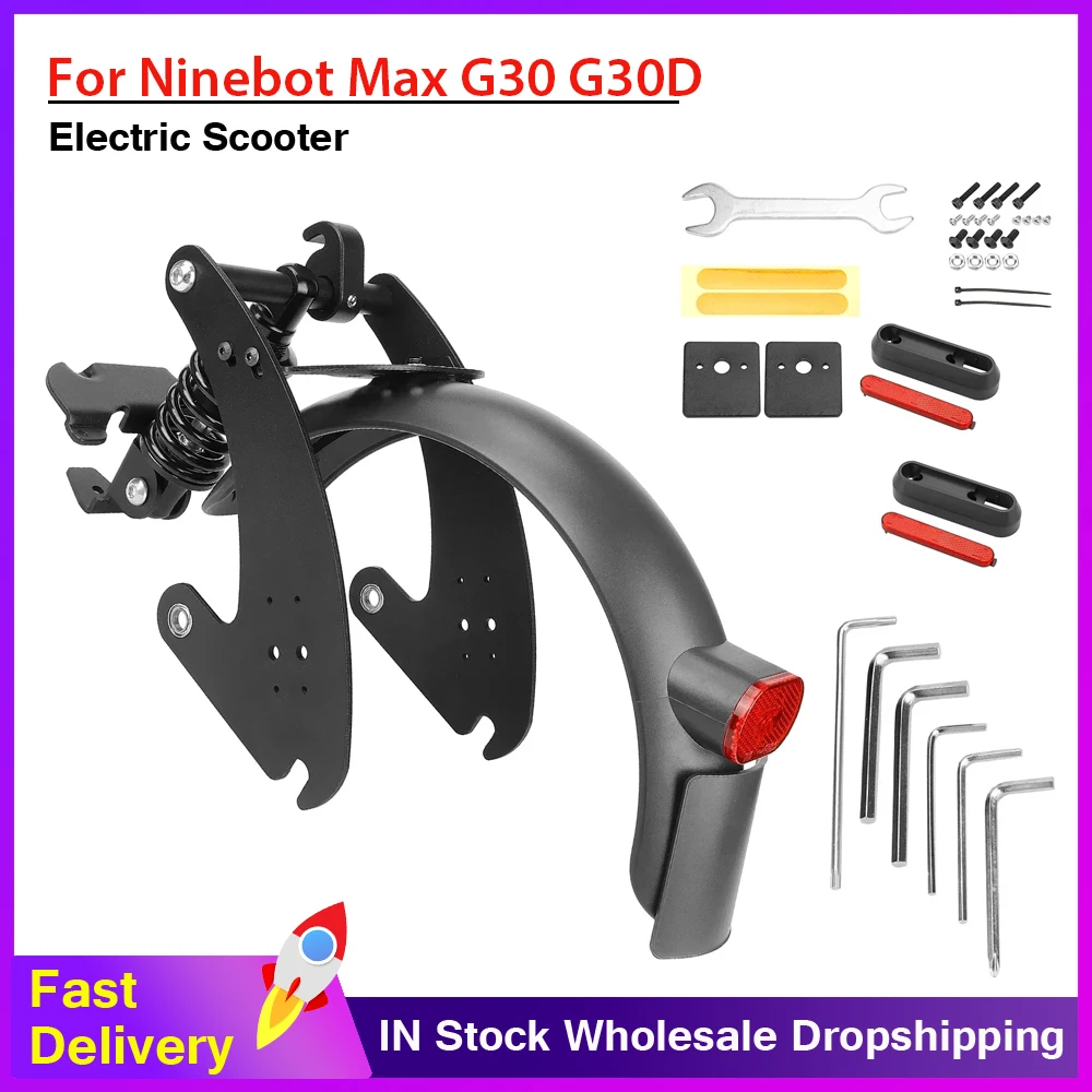 

Modified Rear Suspension Shock Absorber Kit For Ninebot G30 G30D G30LP Electric Scooter With Fender Taillight Reflective Tube