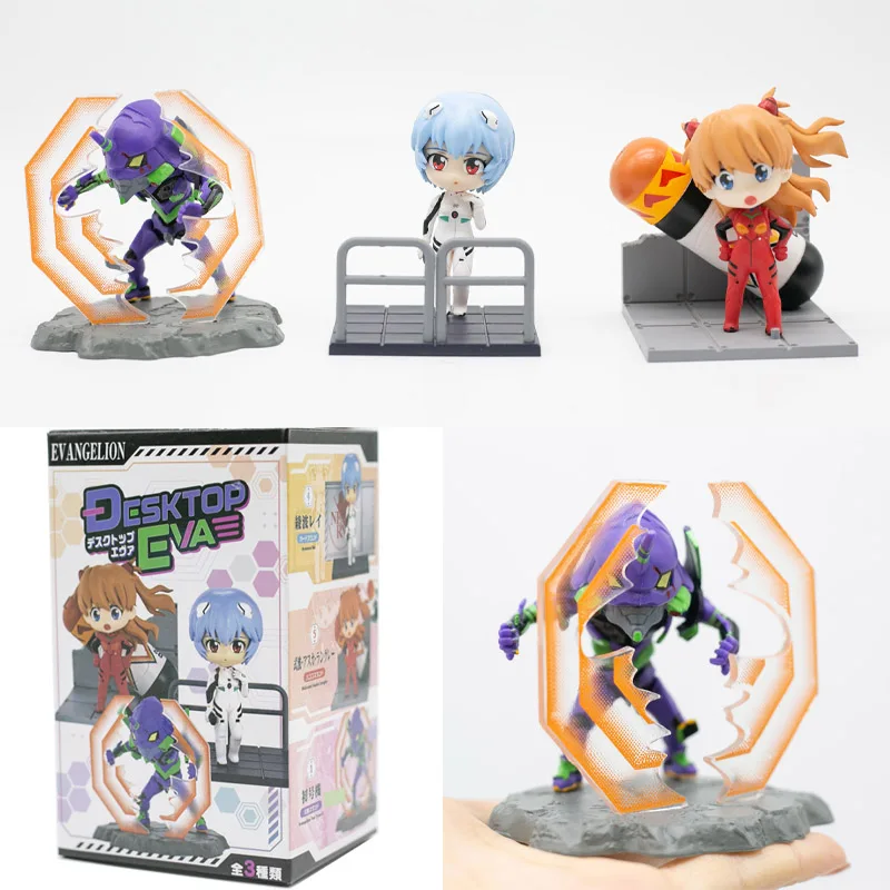 Figura de Anime Evangelion EVA, Caja Sorpresa, Asuka Langley Soryu, Ayanami Rei, Modelo Coleccionable, Adornos, Regalos para Niñas y Niños