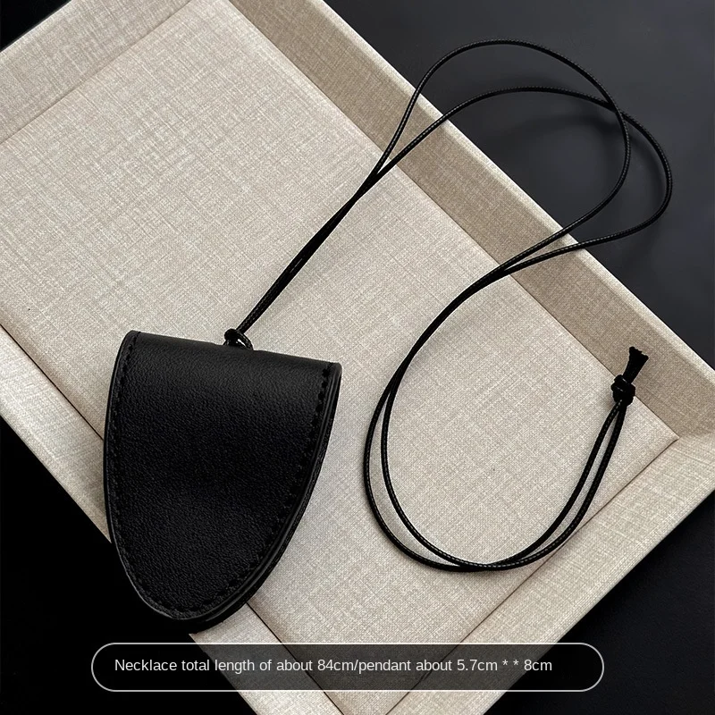 Instagram Style Faux Leather Halter Storage Bag Necklace Headset Glasses Storage Collarbone Chain Fashion Sweater Chain Women image 5