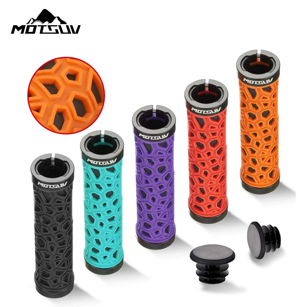 Chinese Style Bicycle Grips MTB Bike Handbar Grip Rubber Non-slip Bilateral Lock Cycling Bmx  Bikes Handlebar Grips