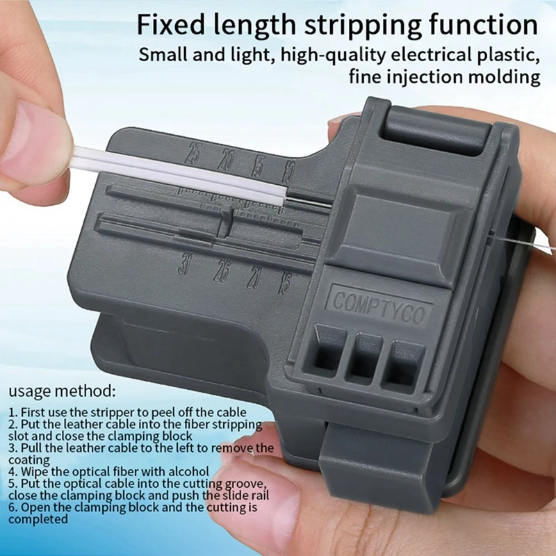 3ชิ้นปังตอใยแก้วนำแสงขนาดเล็ก AUA-X01 FTTH เครื่องมือตัดเชื่อมต่อความเย็นสายเคเบิลหัวตัดไฟเบอร์ความแม่นยำสูงขนาดเล็ก ABS