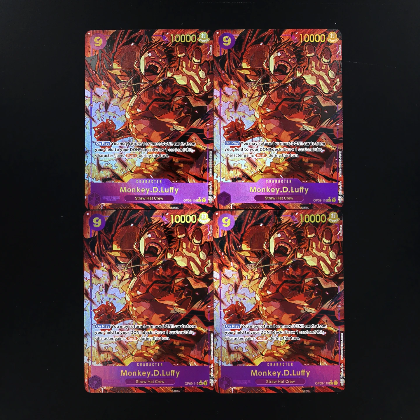 cartao-colecionavel-de-anime-one-piece-tcg-opcg-em-ingles-op09-119-luffy-sec-9-cost-purple-luffy-textured-foil-embossed