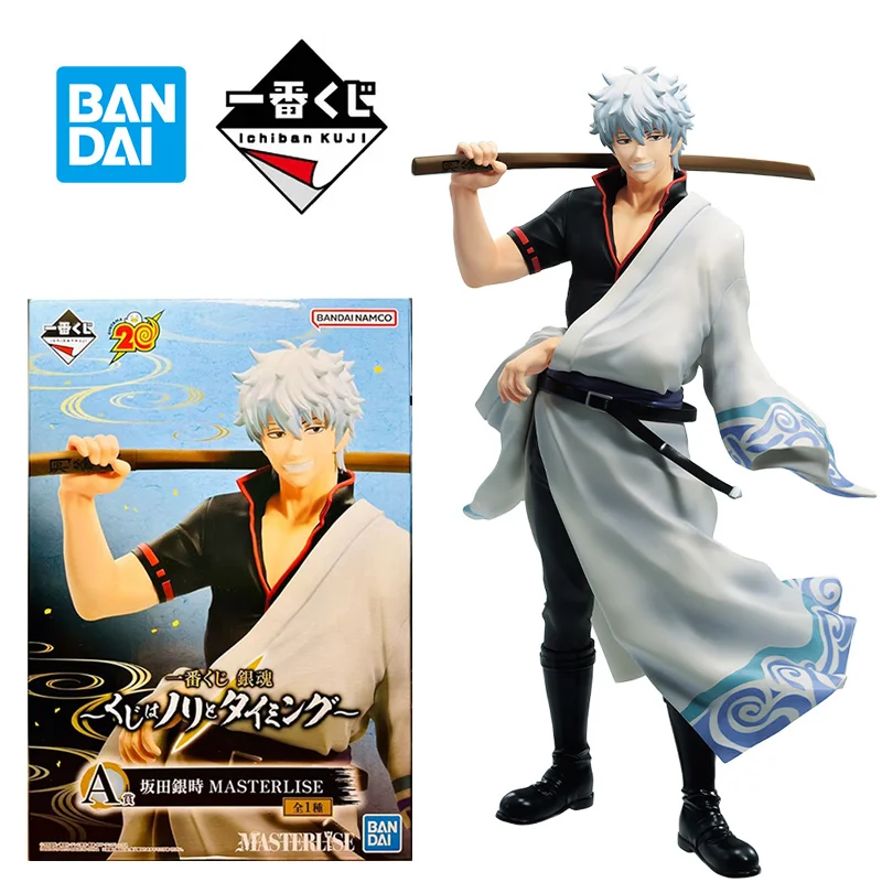 

Bandai Namco Ichibankuji Gin любые A Sakata Gintoki masterлиза 25 см, оригинальная аниме-фигурка, модель, игрушка