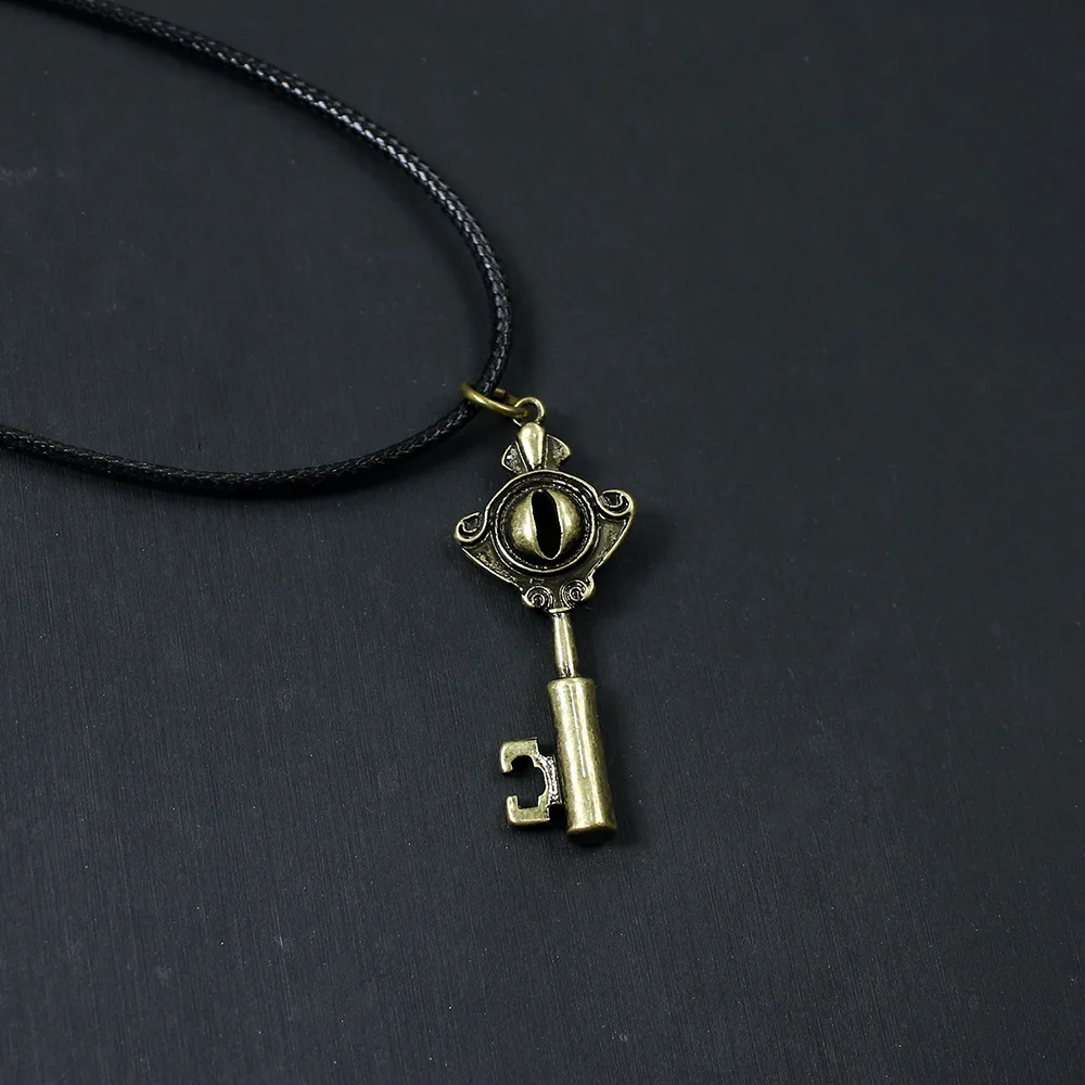 Anime The Owl House Necklace Portal Key Bronze Plated Metal Amity Eye Pendant Choker Gothic Jewelry Accessories Gifts For Fans