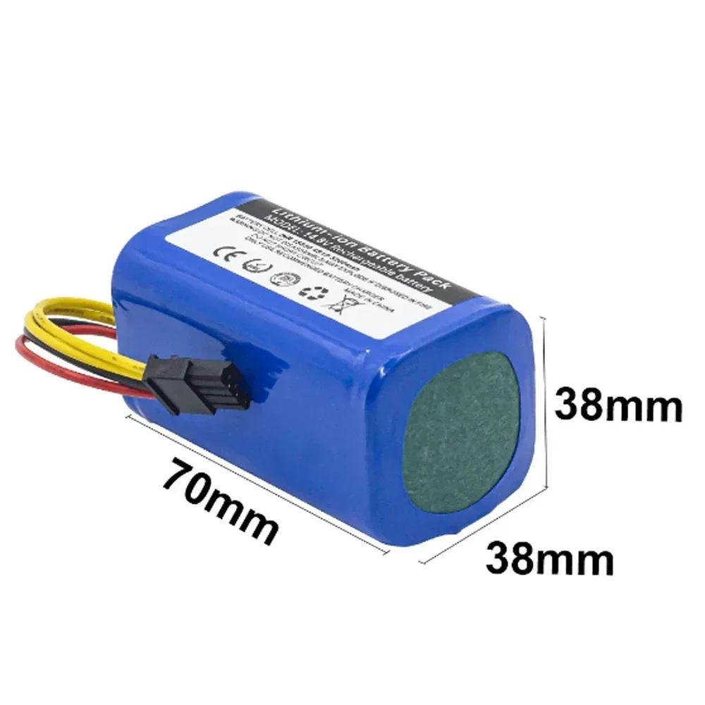 Cecotec-掃除機ロボット用リチウムイオン電池,14.4v,2600mah,3200mah,18650 mah,1290, 1390, 1490, 1590,