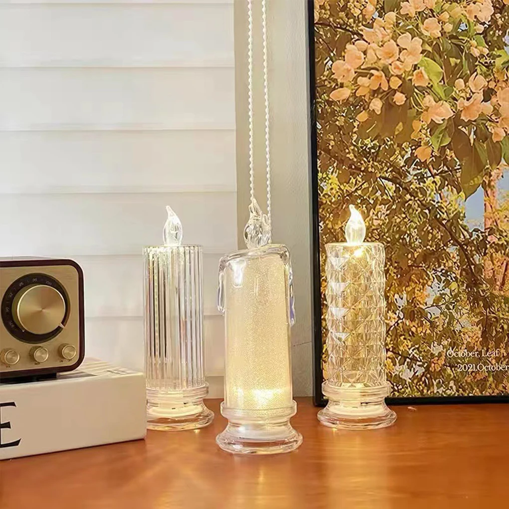 Christmas Night Lamp Safe Battery Operated LED Candle Lamp For Home Decoration LED simulation Candle Light