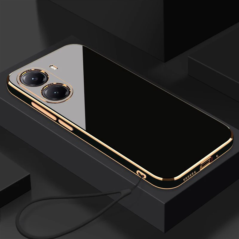 For Xiaomi POCO X7 Pro Case Poco X7 Pro Cover poco x7pro Luxury Square Plating Phone Case POCOX7PRO Shockproof Back Cover