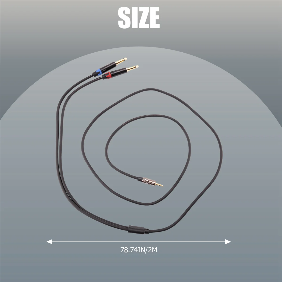 3.5 مللي متر إلى المزدوج 6.5 مللي متر محول جاك كابل الصوت مزدوج 6.35 مللي متر ذكر 1/4 بوصة مقبس أحادي إلى ستيريو 1/8 بوصة 3.5 مللي متر Aux الحبل ، 2 متر