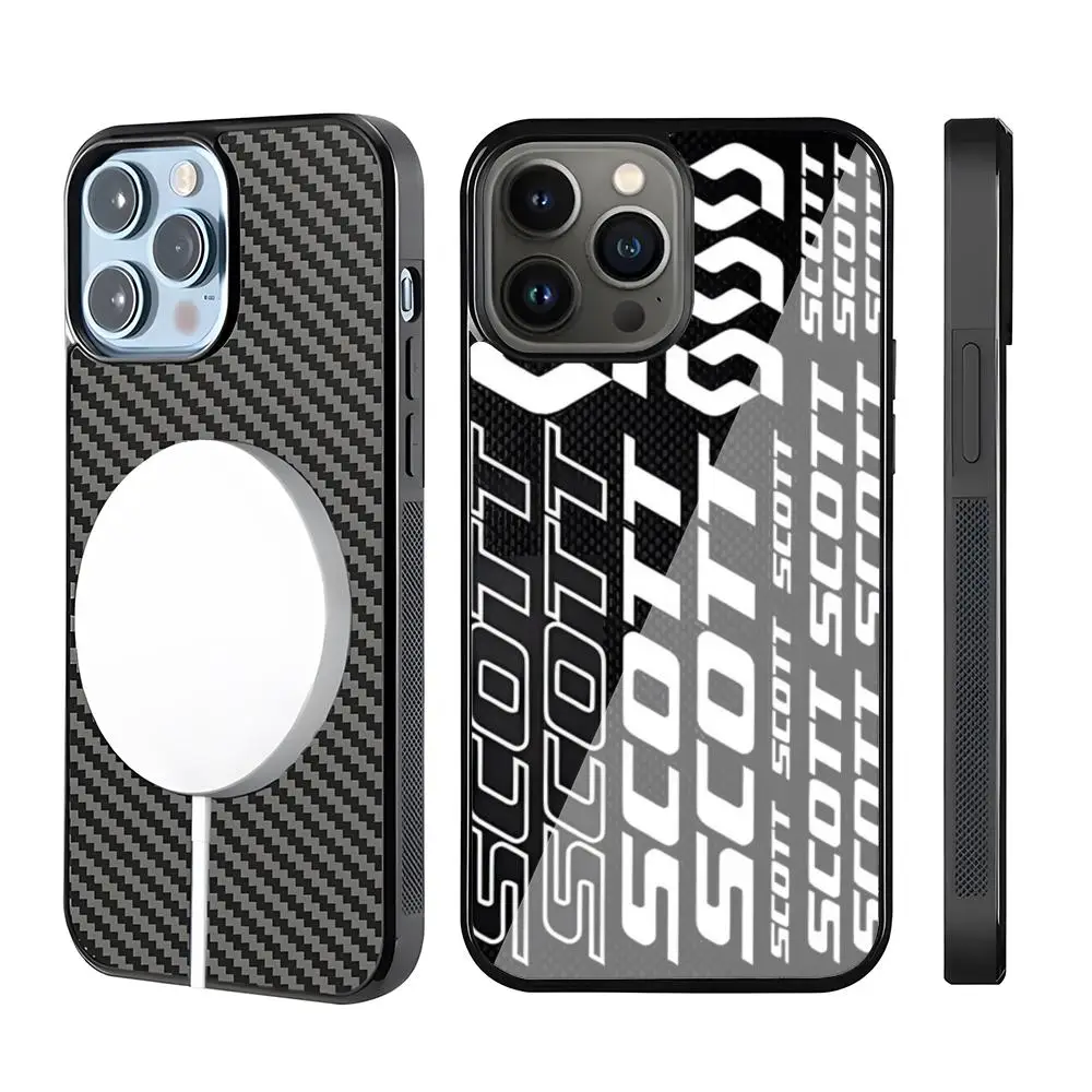 Ride Bicycles Scott S-por-tEs Phone Case For Magsafe Phone Case For IPhone 16 15 14 13 12 11 Plus Pro Max Mirror Acrylic TPU