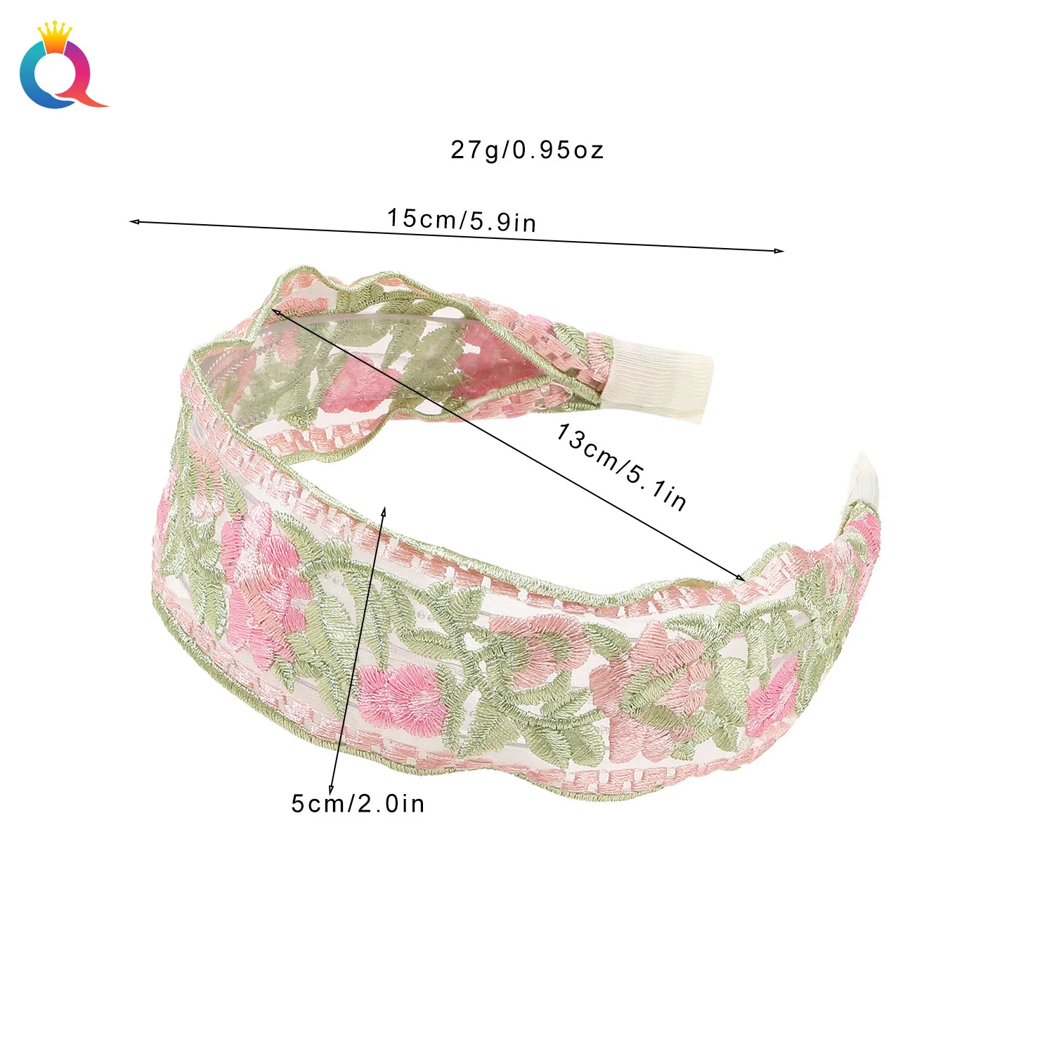 Chinese Style Embroidery Headband Headband Fashion Headband Temperament  Hair Lace Advanced Hair Accessories Girl Accessories