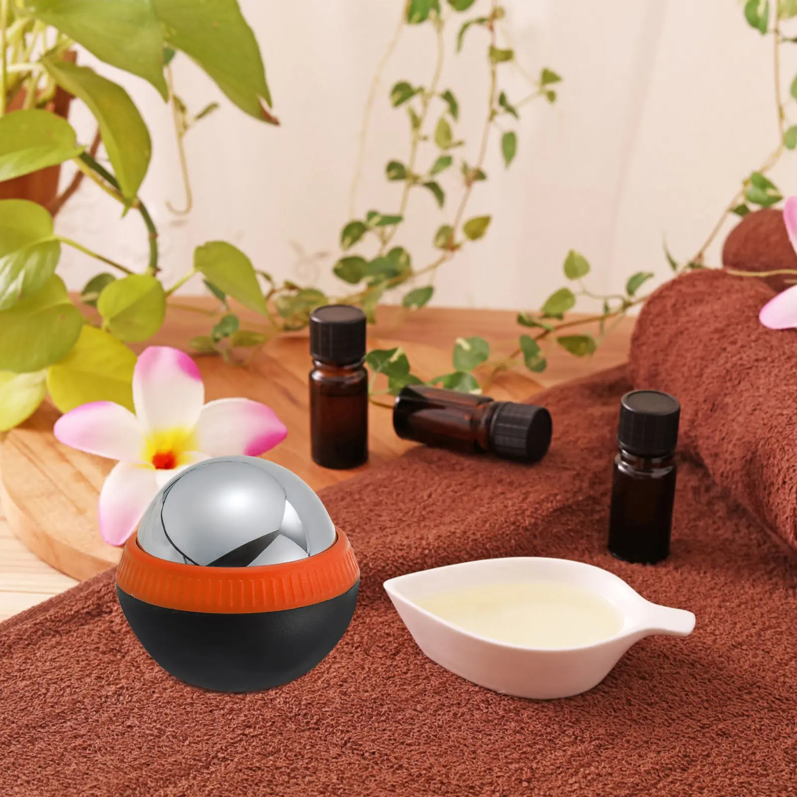 

Массажный мяч с силиконовым покрытием, вращающийся на 360 градусов, для восстановления после тренировок, массажа шеи, плеч, спины, икр и стоп (1 шт.)