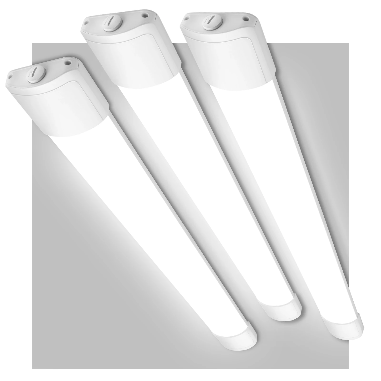 3PCS LED Wet Room Lights, Linkable 60/120 cm, 20/36W Ceiling Tube Lights, IP65 Waterproof, Cellar, Garage & Workshop Lighting