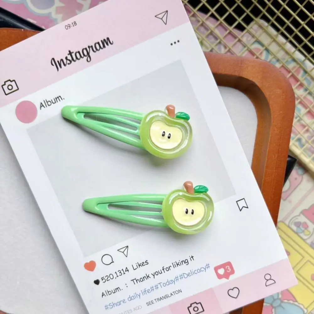 New Cartoon BB Clip Sweet INS Style Broken Clips Simulated Fruit Hairpin Hair Accessories