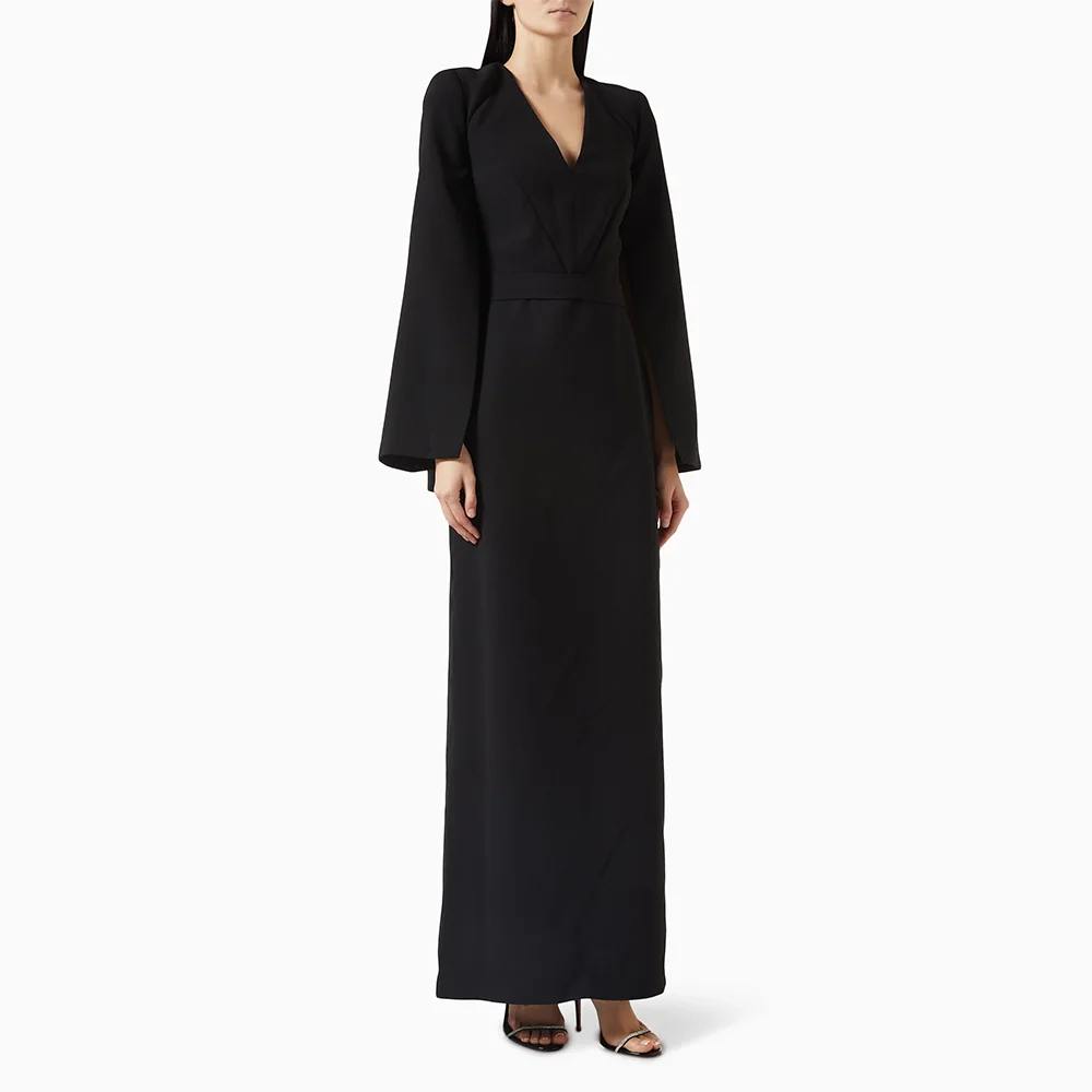 robe-de-soiree-noire-a-col-en-v-avec-chale-fente-sur-les-cuisses-robes-de-bal-droites-longueur-au-sol-robes-de-soiree-formelles-personnalisees