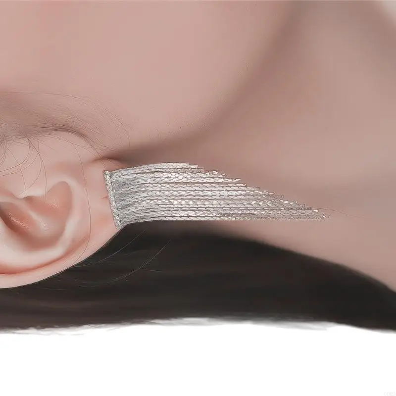 

CORD Fashion Slanted Tassels Earrings with Diamonds Embellishments Comfortable