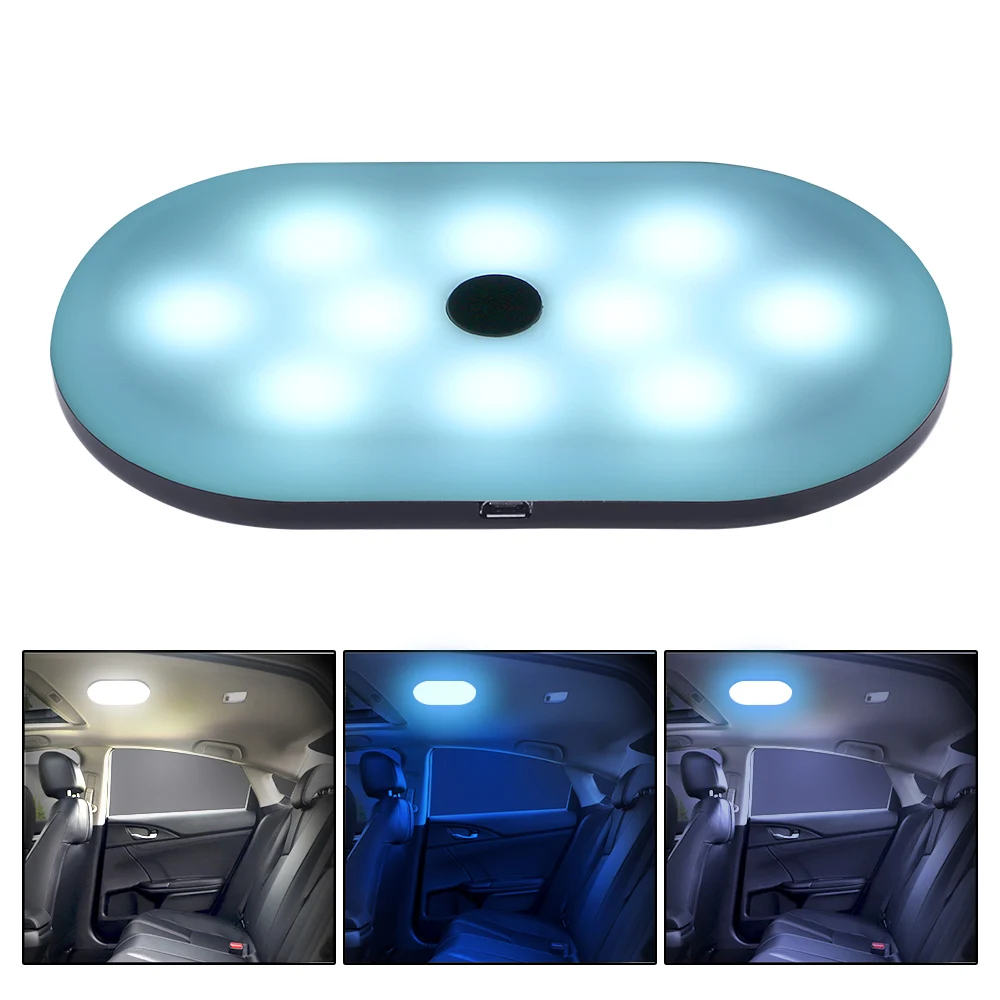 Magnetic LED Night Square Touch Switch Lamps Backseat Ceiling Roof Trunk Bulb Car Interior Reading Lights Automobile Accessories