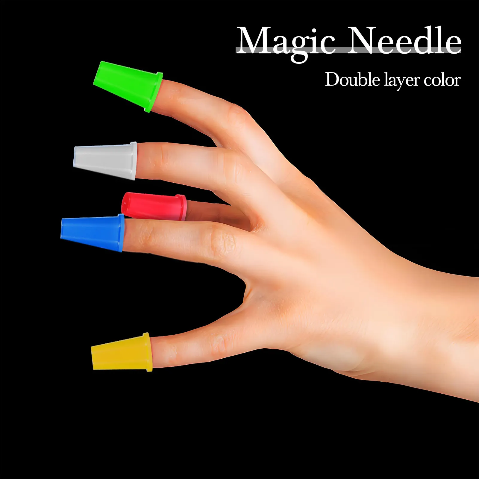 60Pcs Plastic Thimble Caps Colorful Finger Protectors for Quilting Needlework Sewing Crafts DIY Craft Making Portable Safe Pin