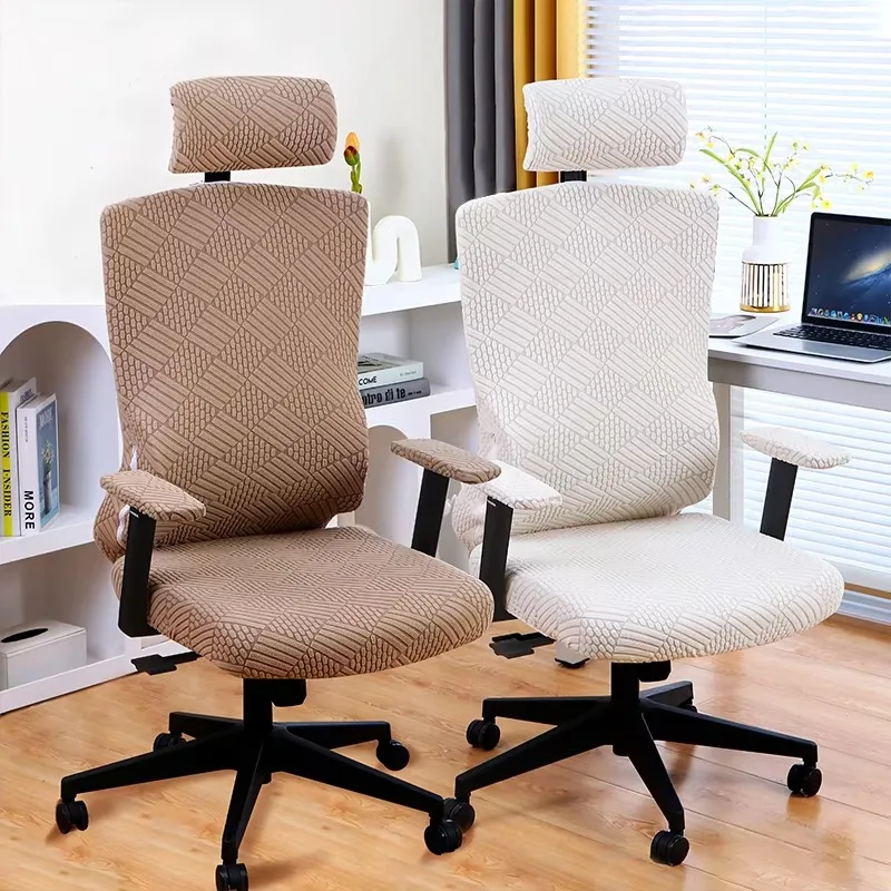 Funda Universal para Silla de Oficina, Juegos, Esports, con Reposabrazos y Respaldo, Elástica y Ergonómica