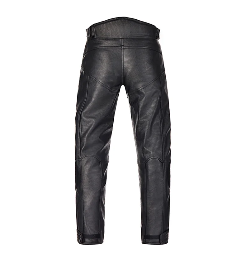 DUHAN PU Motorcycle Pants Motorcycle Riding Pants Men's Wind Proof Four Seasons Anti Fall Leather Pants Racing Trousers