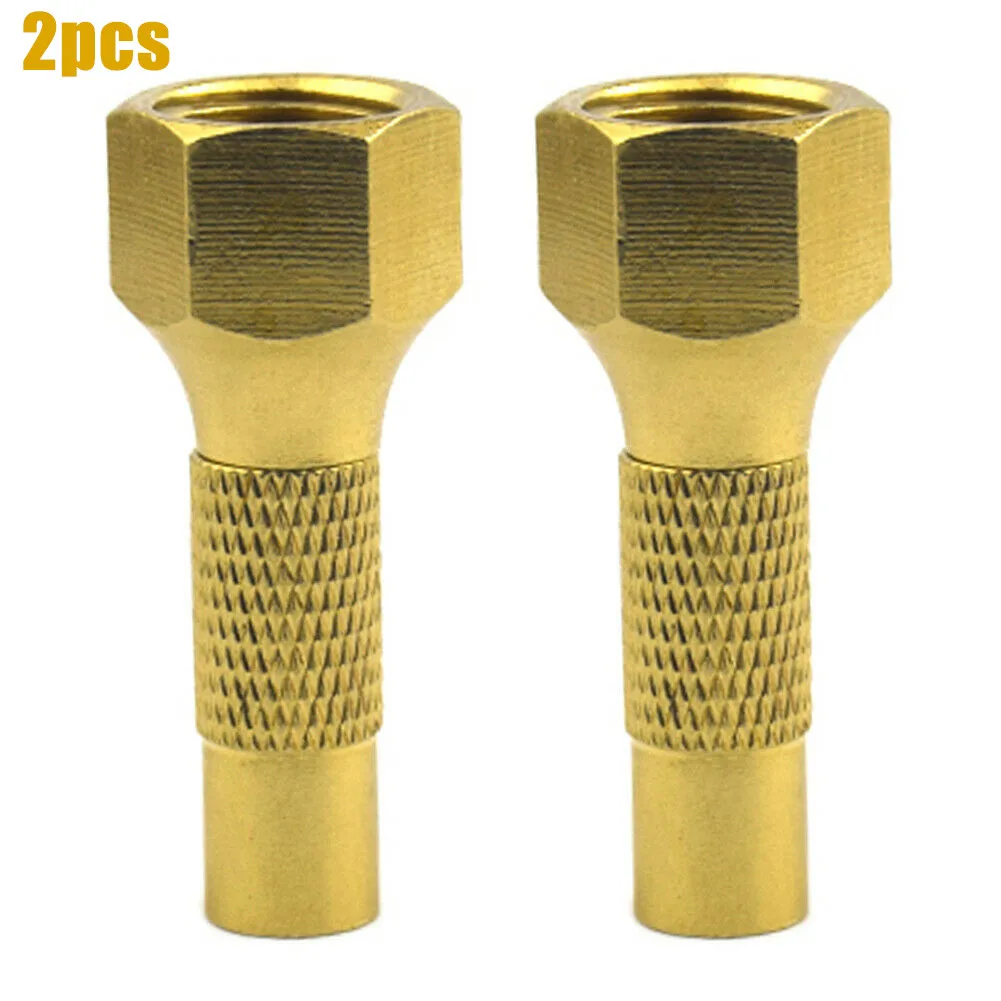 2pcs/set Tire Accessories Car For Car Tyre Inflator Gauge Pure Brass Screw-On New for durable 2pcs/set Tire Accessories