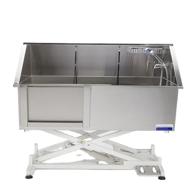 Pet GroomingVeterinary Stainless Steel 304 Bathing Water Tank For Pet Vet Grooming Products With Electric Up And Down