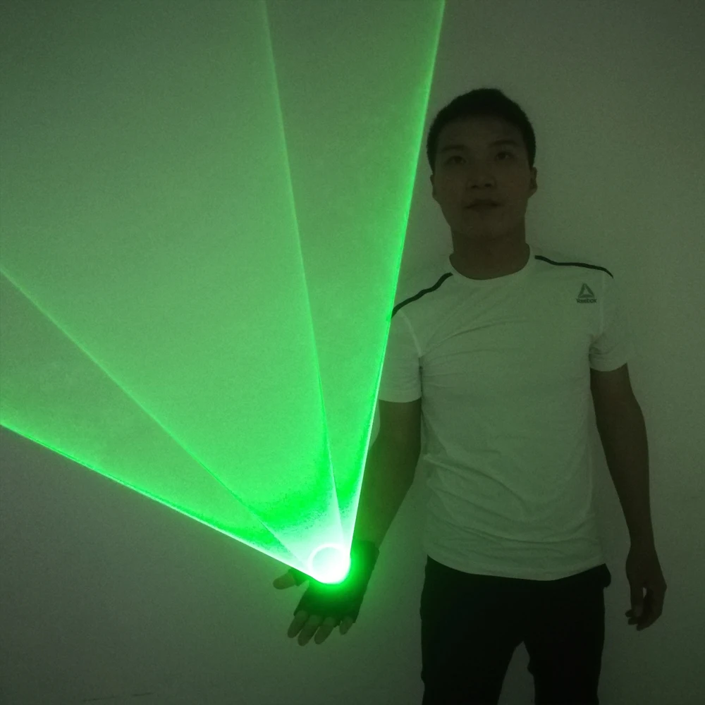 Green Rotating Laser Gloves Whirlwind Handheld Lazer Cannon DJ Dancing Club Tunnel Effect Vortex LED Light Pub Party Show