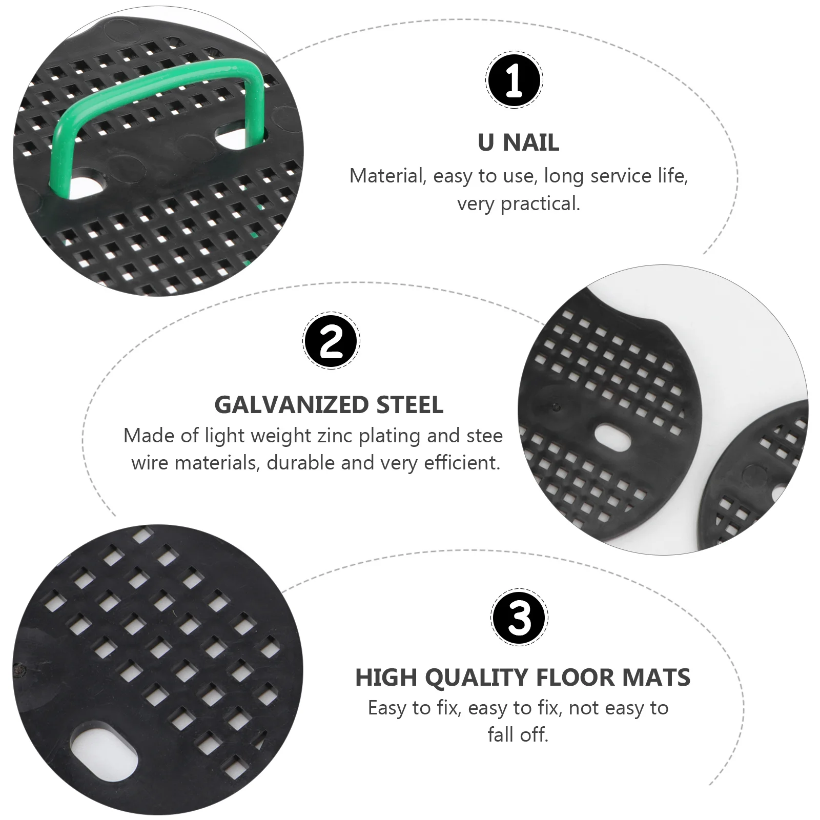 

1Set Garden Stakes U-Shaped Metal Ground Pegs Lightweight Zinc Plated Steel Wire Durable Outdoor Tent Canopy Tarp Fixing Kit