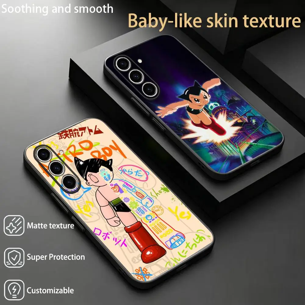 Classic cool Astro BoyEs hot pattern  Phone Case For Samsung Galaxy S26 S25 S24 S23 S22 S21 Plus Ultra Note20 Soft Black