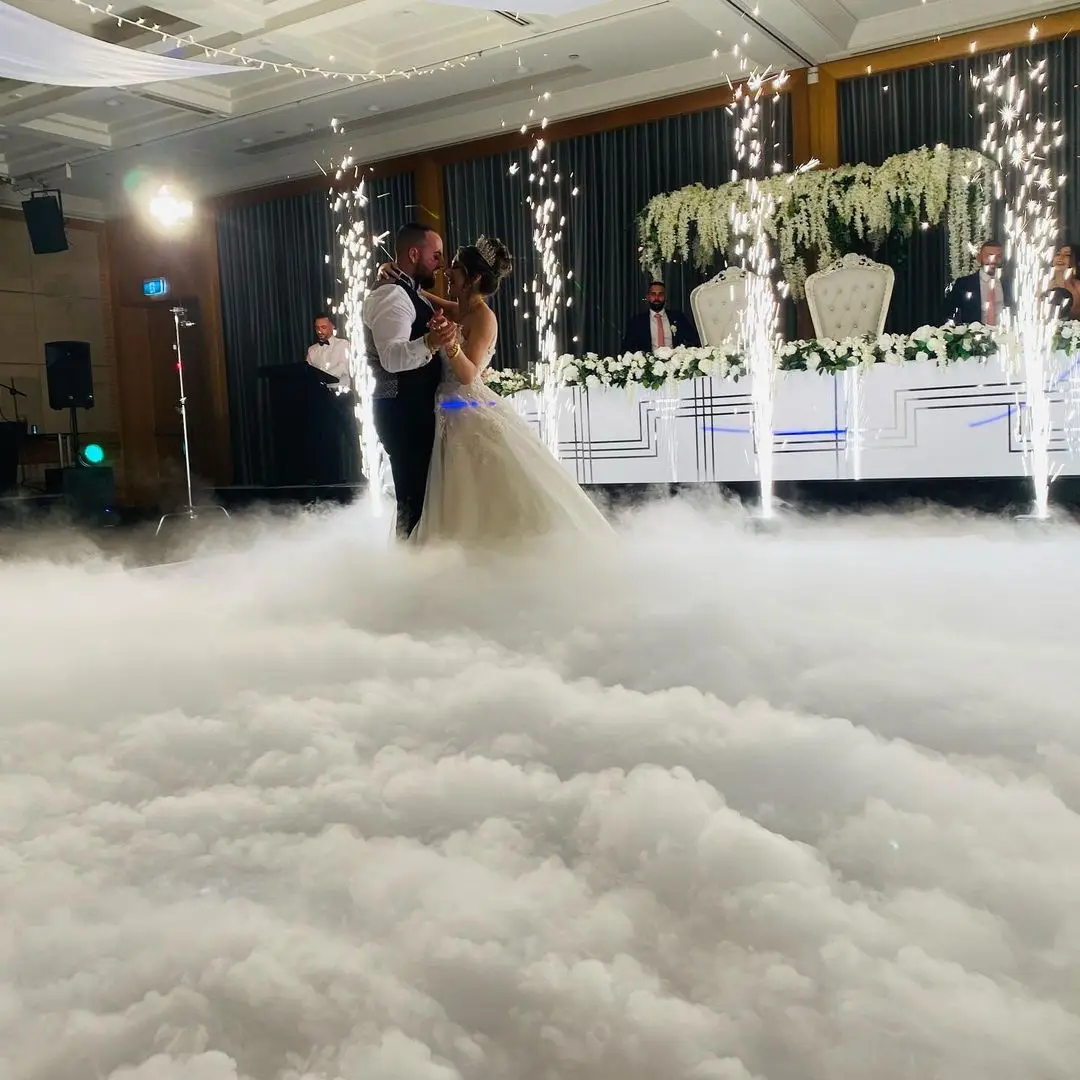 DJ Stage Effect Dry Ice Machine 3500w Low Smoke Machine Fog Wedding Party Mariage  Anniversary  Grand Event First Dance Bride FX