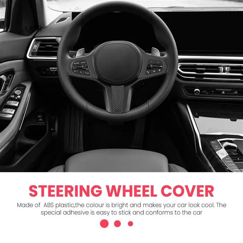 

AA-For BMW- 3 Series G20 G28 2019-2021 Carbon Fiber Steering Wheel Panel Cover Trim Decoration Sticker Interior Accessories