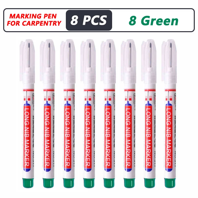 4-40 Stuks 20 Mm Diep Gat Lange Nib Hoofd Marker Voor Metalen Perforeren Pen Waterdichte Badkamer Houtbewerking decor Multifunctionele Tool