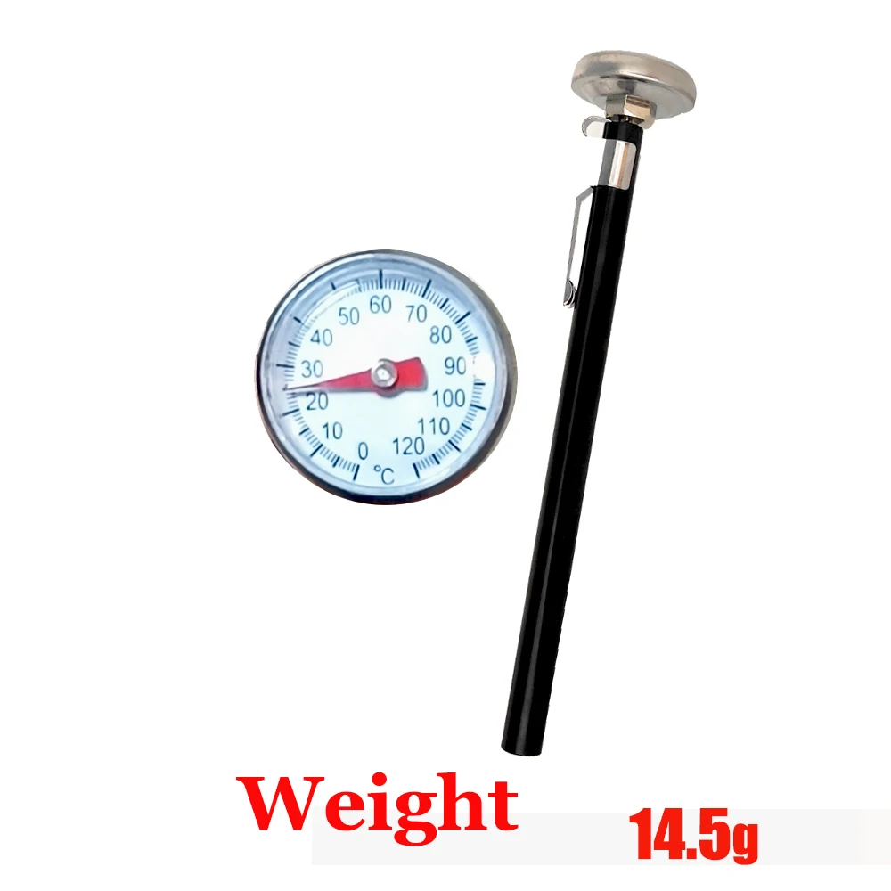 0°C~120°C Kitchen Milk Bottle Food Thermometer Coffee Cup Drawing Needle 125mm Pointer Type Temperature Sensor Thermograph BBQ